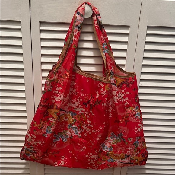 Chinese Blossoms Bag Handbags - #1082**Floral Red Tote Bag
